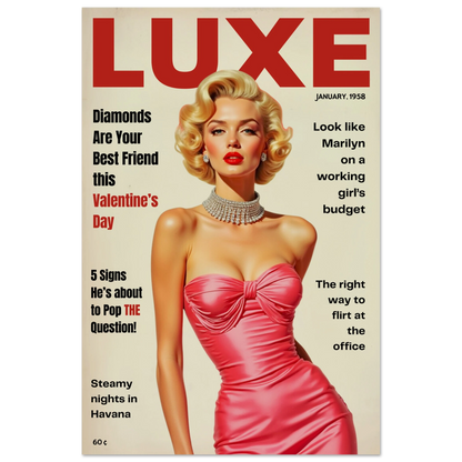 Marilyn Monroe Hollywood Glam Art Print 40x60 cm 16x24″ Premium Matte Paper Poster No Frame
