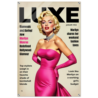 Marilyn Monroe Old Hollywood Art Print No Frame 60x90 cm 24x36″ Sleek Acrylic Print