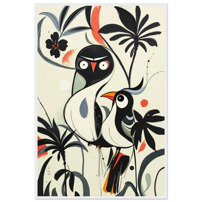 Abstract Bird Modern Tropical Art Print