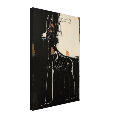 X-ray Skeleton Dog Abstract Art Poster Print 40x60 cm 16x24″ Gallery Wrapped Canvas No Frame