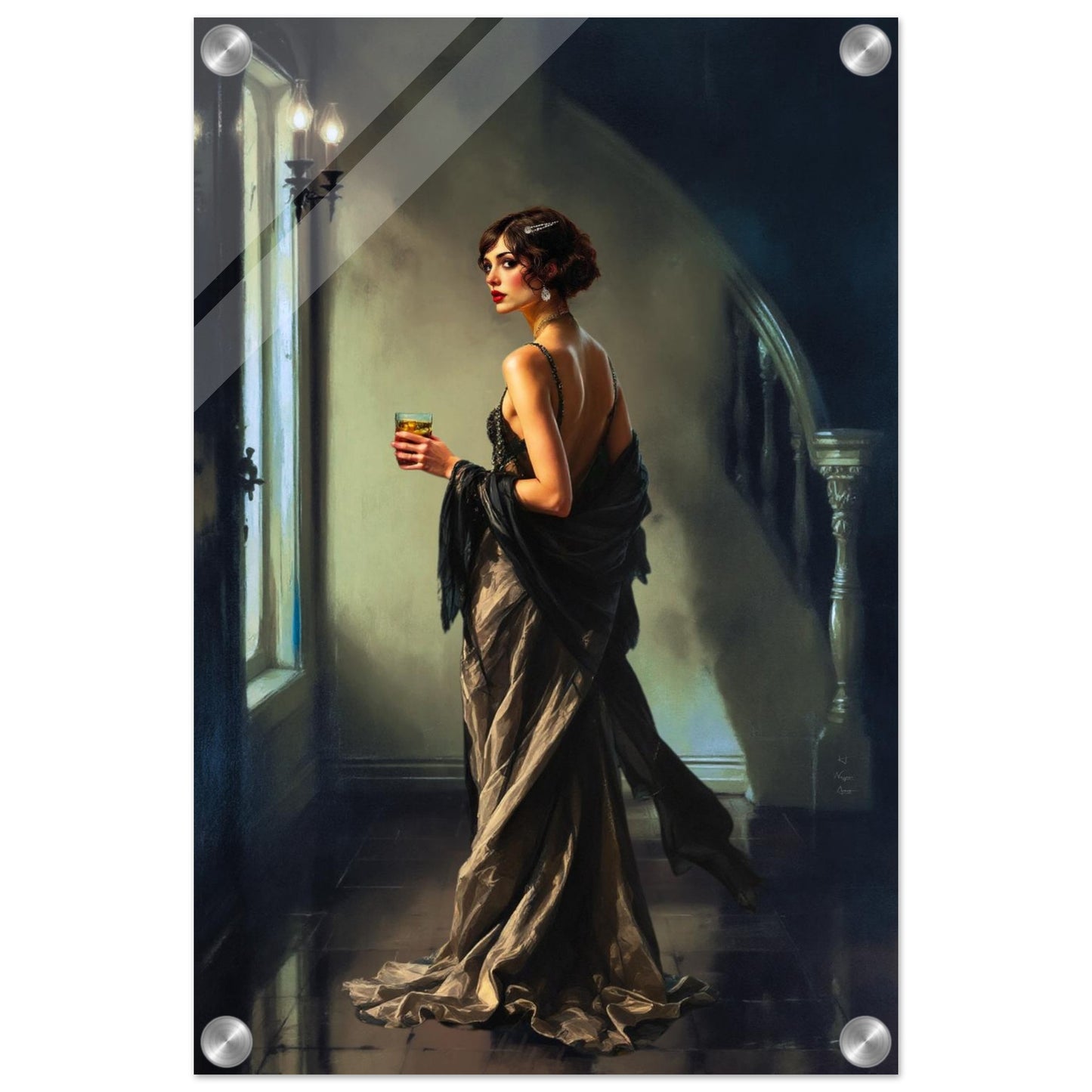 Art Deco Flapper Speakeasy Fine Art Print No Frame 70x100 cm 28x40″ Premium Matte Paper Poster
