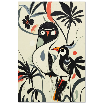 Abstract Bird Modern Tropical Art Print No Frame 40x60 cm 16x24″ Museum-Quality Matte Paper Poster