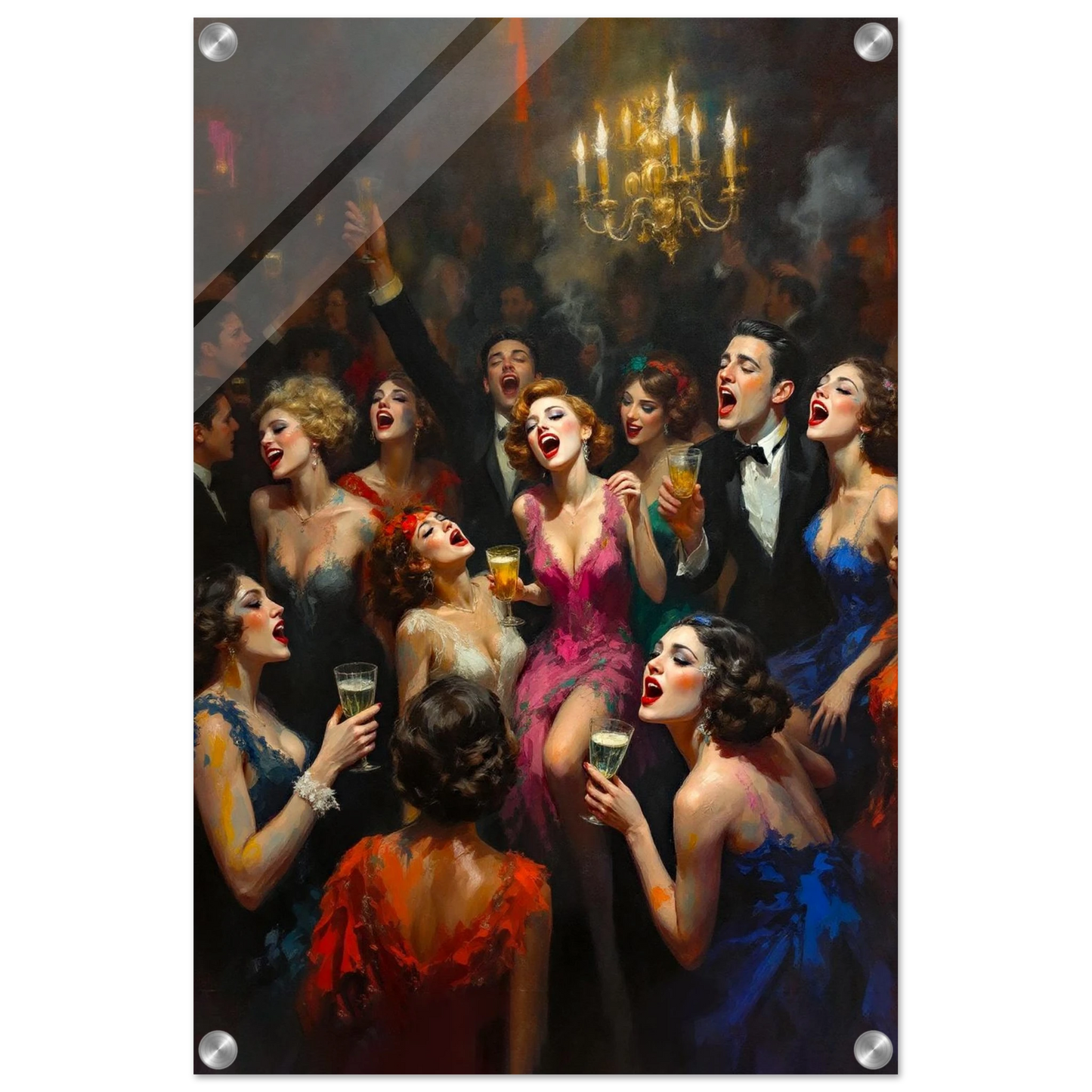 Gatsby Art Deco Speakeasy Art Print No Frame 40x60 cm 16x24″ Sleek Acrylic Print