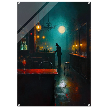 Speakeasy Bootleg Prohibition Bar Art Print 70x100 cm 28x40″ Sleek Acrylic Print No Frame