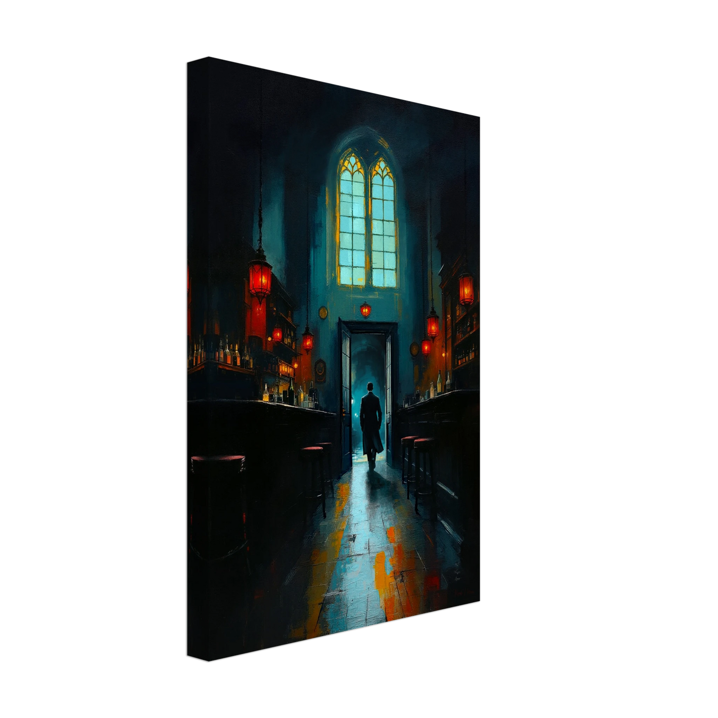 Speakeasy Bootleg Bar Prohibition Art Print No Frame 30x45 cm 12x18″ Gallery Wrapped Canvas