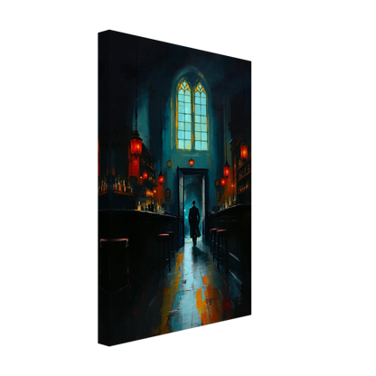 Speakeasy Bootleg Bar Prohibition Art Print 30x45 cm 12x18″ Gallery Wrapped Canvas No Frame