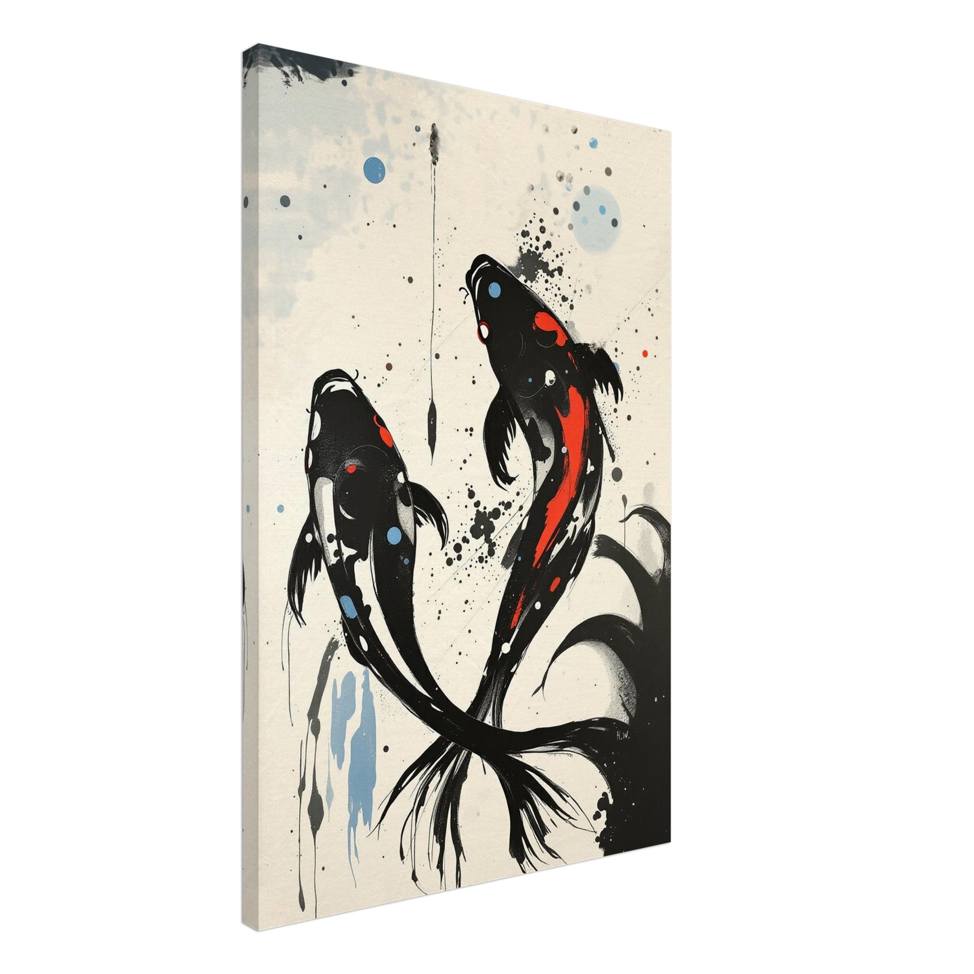 Modern Koi Fish Ocean Art Print 60x90 cm 24x36″ Gallery Wrapped Canvas No Frame