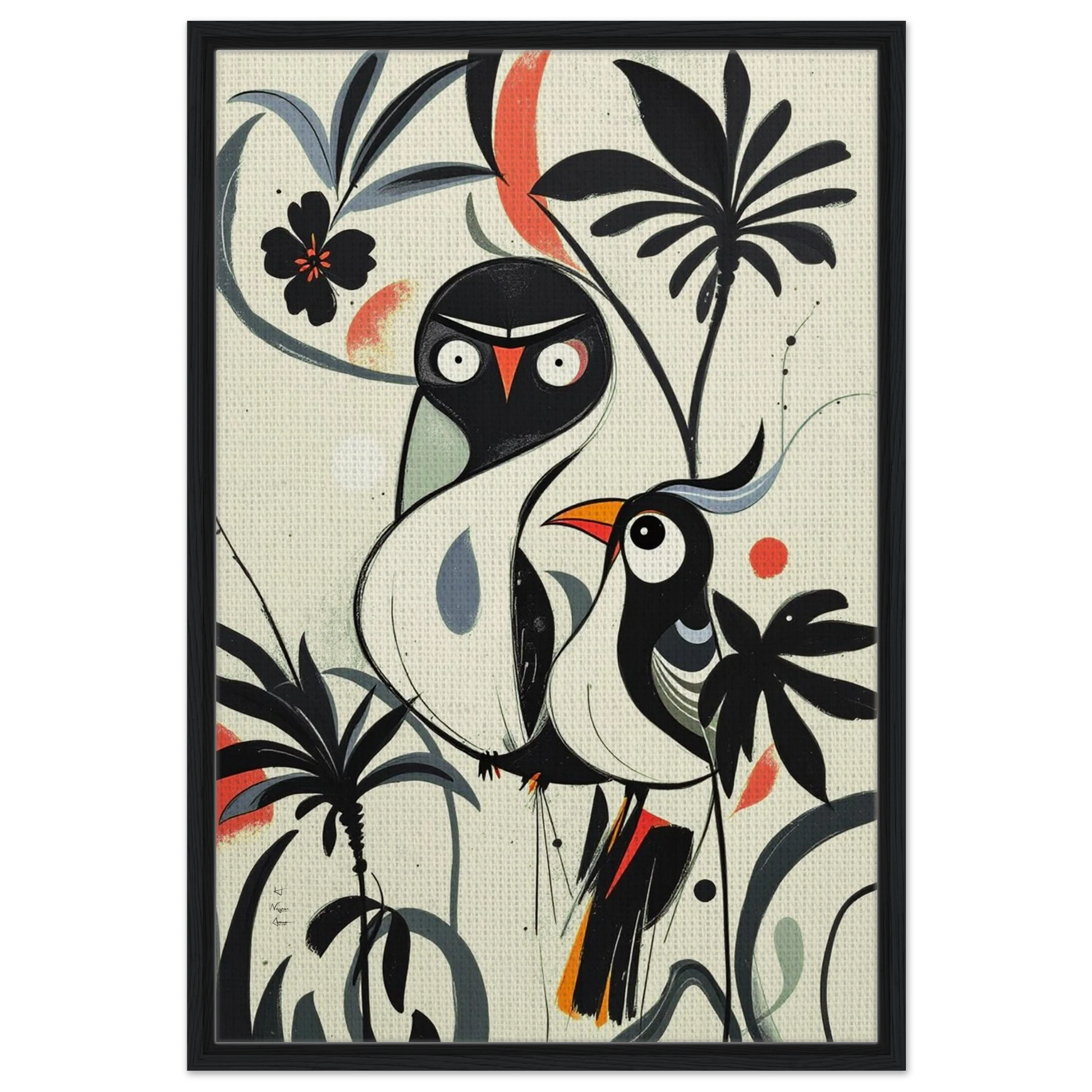Abstract Bird Modern Tropical Art Print