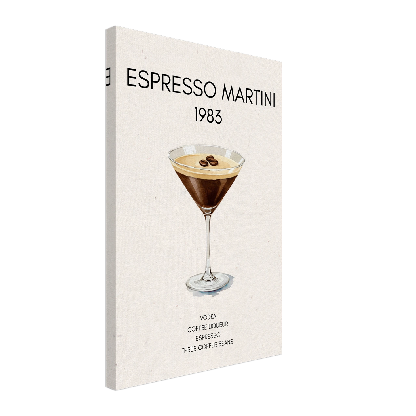 Espresso Martini Cocktail Bar Poster Print No Frame 40x60 cm 16x24″ Gallery Wrapped Canvas