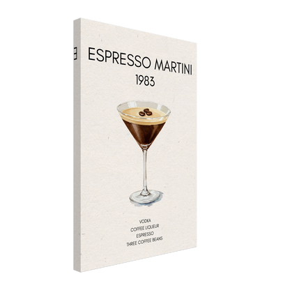 Espresso Martini Cocktail Bar Poster Print No Frame 40x60 cm 16x24″ Gallery Wrapped Canvas