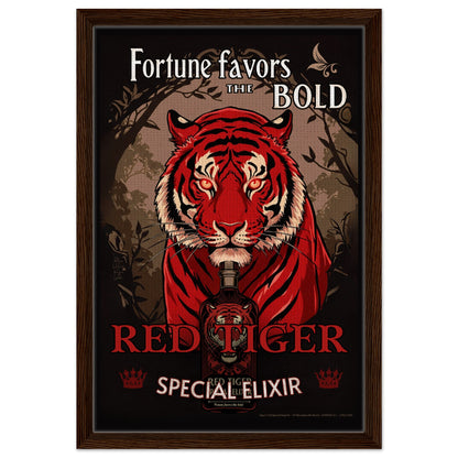 Tiger Cocktail Bar Art Poster Print
