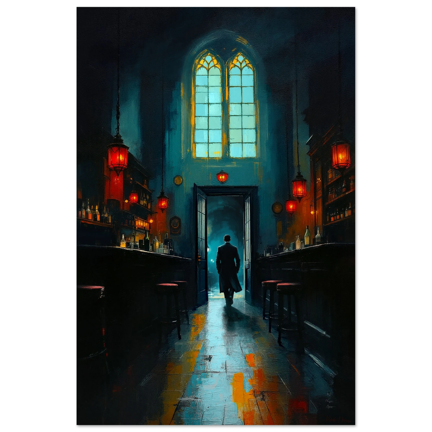 Speakeasy Bootleg Bar Prohibition Art Print No Frame 30x45 cm 12x18″ Premium Matte Paper Poster