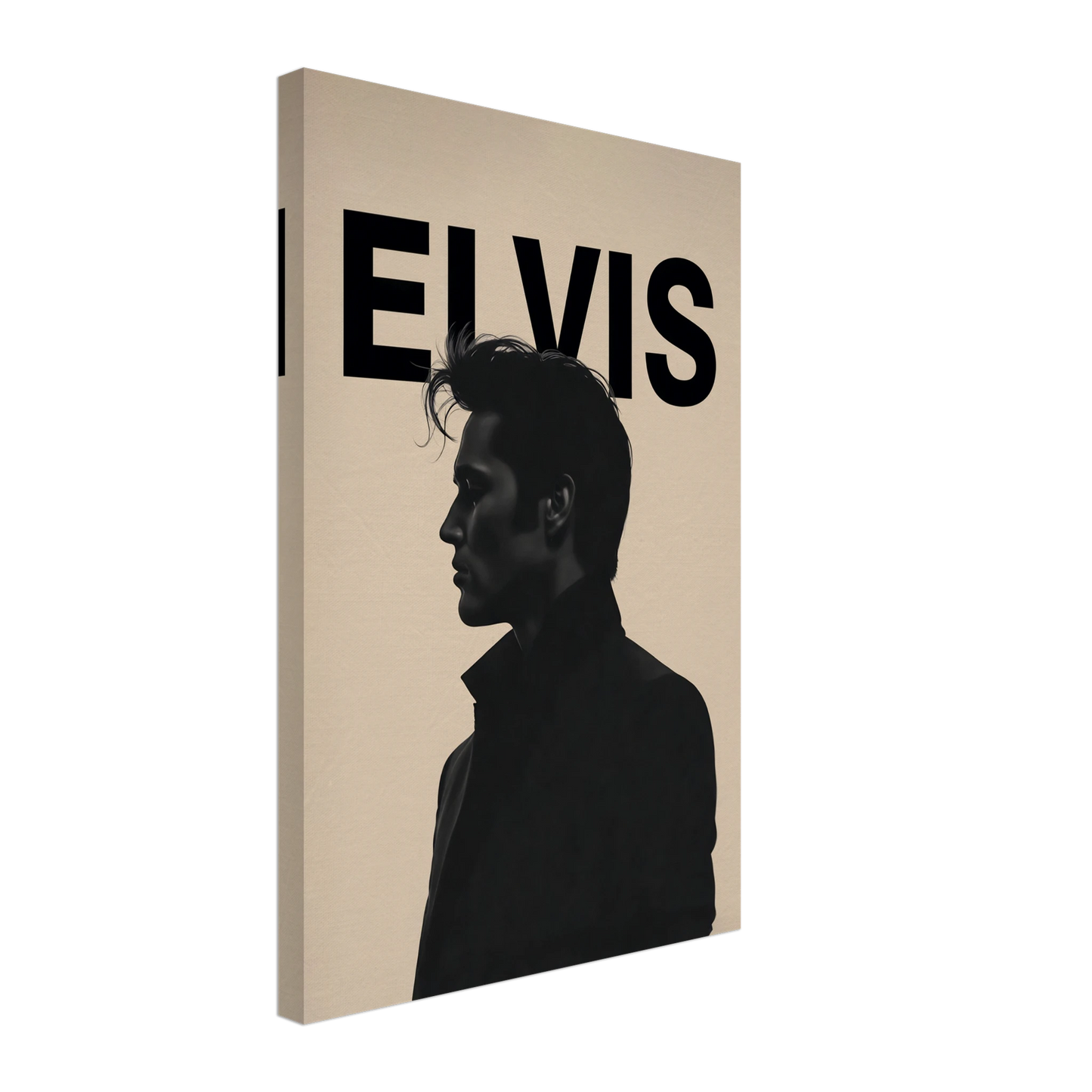 Young Elvis Presley Silhouette Art Print No Frame 40x60 cm 16x24″ Gallery Wrapped Canvas