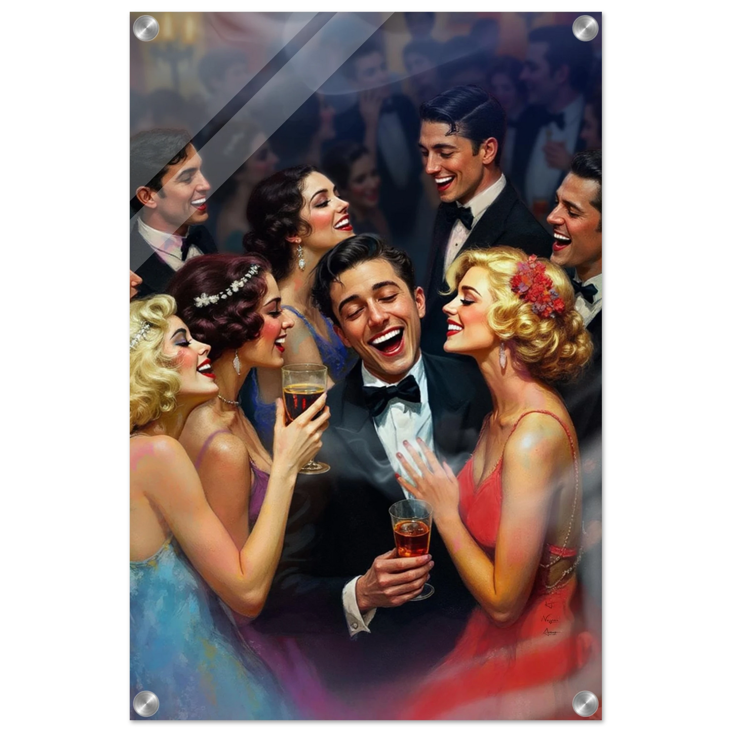 Art Deco Great Gatsby Party Print No Frame 40x60 cm 16x24″ Sleek Acrylic Print