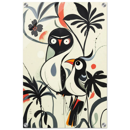 Abstract Bird Modern Tropical Art Print No Frame 40x60 cm 16x24″ Sleek Acrylic Print