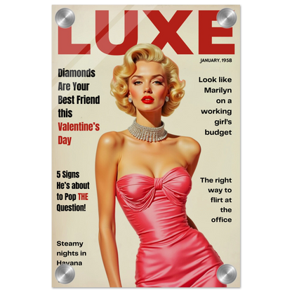 Marilyn Monroe Hollywood Glam Art Print 20x30 cm 8x12″ Sleek Acrylic Print No Frame