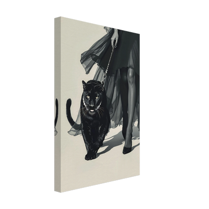 Retro Fashion Model Panther Art Print No Frame 30x45 cm 12x18″ Gallery Wrapped Canvas