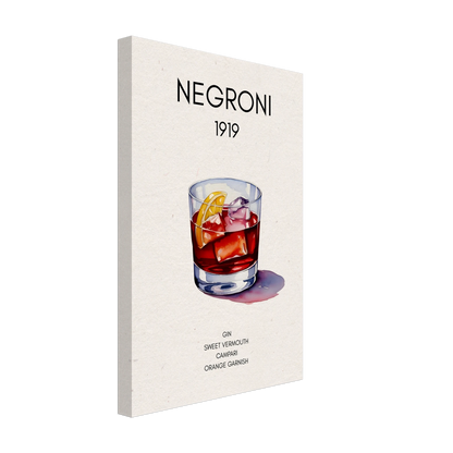 Negroni Cocktail Bar Art Print No Frame 30x45 cm 12x18″ Gallery Wrapped Canvas