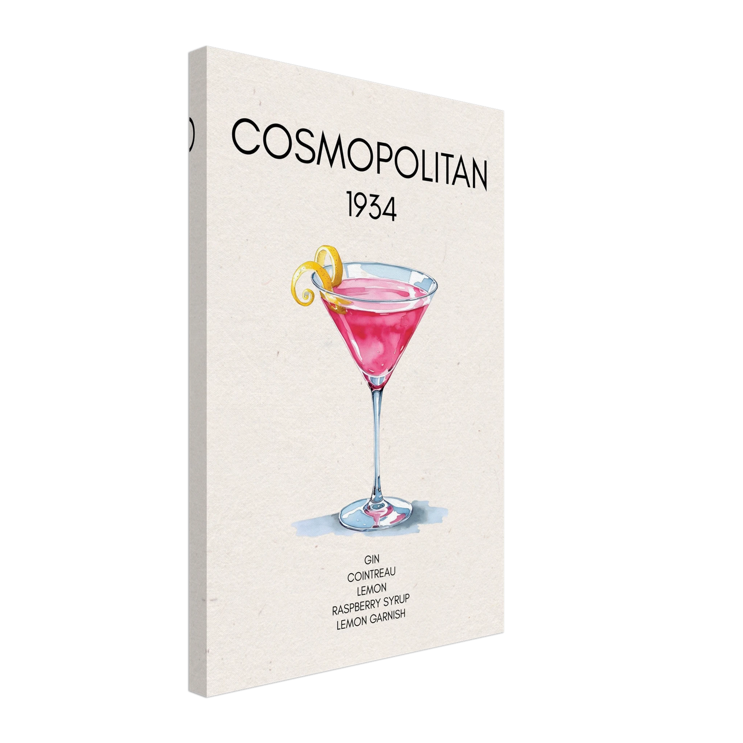 Cosmopolitan Cocktail Bar Poster Print No Frame 40x60 cm 16x24″ Gallery Wrapped Canvas