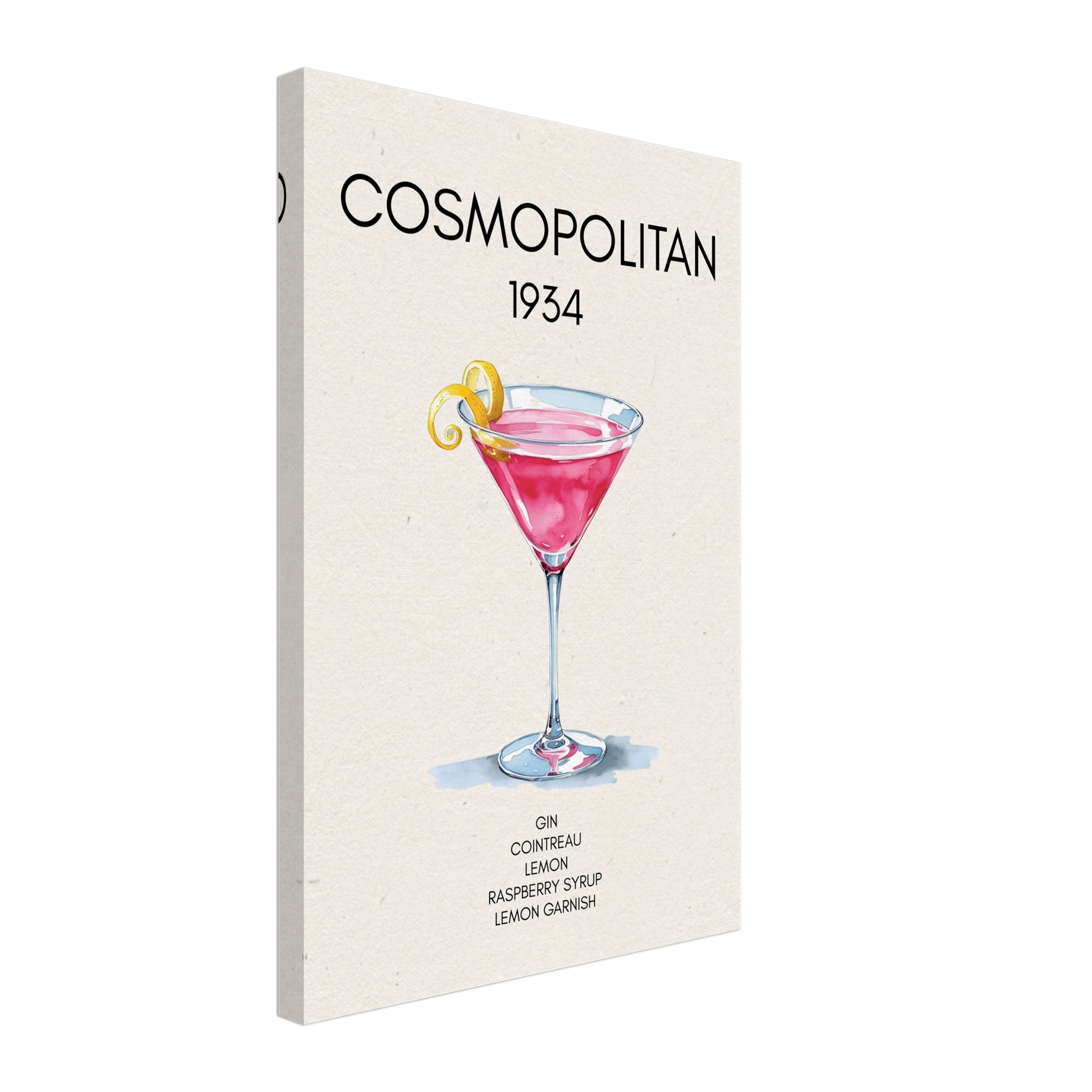 Cosmopolitan Cocktail Bar Art Print No Frame 40x60 cm 16x24″ Gallery Wrapped Canvas