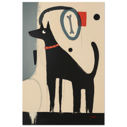 Funny Modern Dog Lover's Art Print 30x45 cm 12x18″ Museum-Quality Matte Paper Poster No Frame