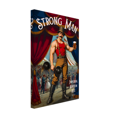 Vintage Victorian Circus Strongman Ale Art Print No Frame 30x45 cm 12x18″ Gallery Wrapped Canvas