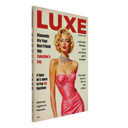 Marilyn Monroe Hollywood Glam Art Print 60x90 cm 24x36″ Gallery Wrapped Canvas No Frame