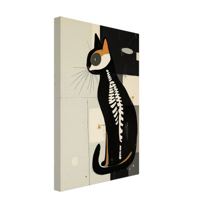 Modern Cat Skeleton Abstract Art Poster Print No Frame 30x45 cm 12x18″ Gallery Wrapped Canvas
