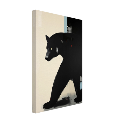 Minimalist Abstract Black Bear Art Poster Print No Frame 30x45 cm 12x18″ Gallery Wrapped Canvas