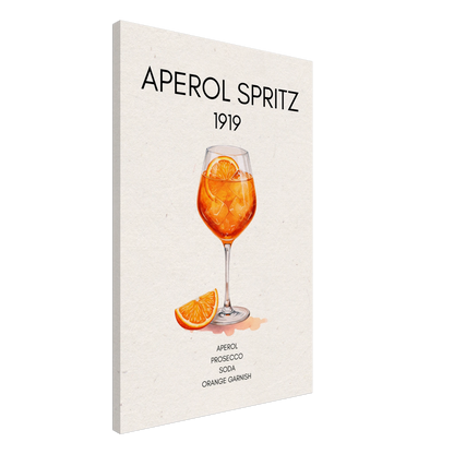 Aperol Spritz Cocktail Bar Poster Print Light Wood Frame 60x90 cm 24x36″ Classic Matte Paper Wooden Framed Poster