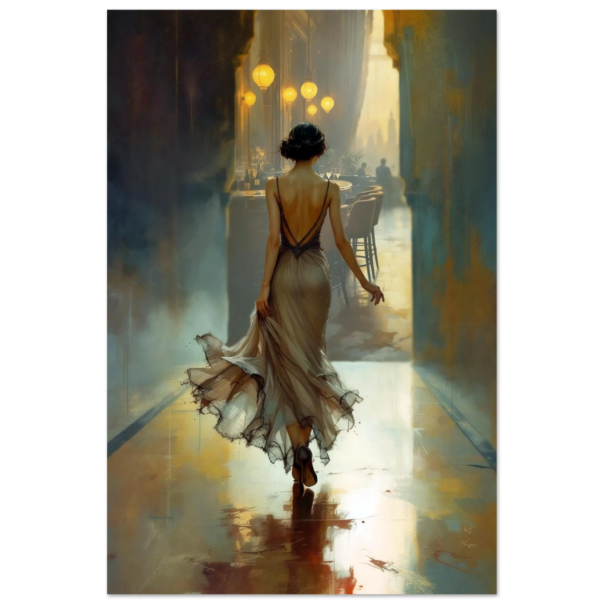 1920s Speakeasy Art Deco Flapper Print 30x45 cm 12x18″ Classic Matte Paper Poster No Frame