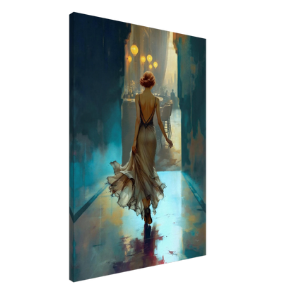 1920's Speakeasy Flapper Lounge Art Print 70x100 cm 28x40″ Gallery Wrapped Canvas No Frame