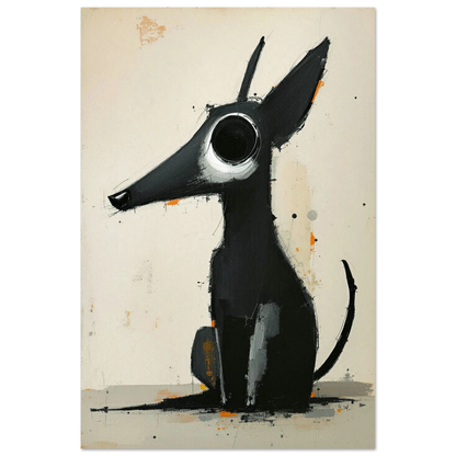Big Eyed Abstract Dog Fine Art Print No Frame 60x90 cm 24x36″ Premium Matte Paper Poster