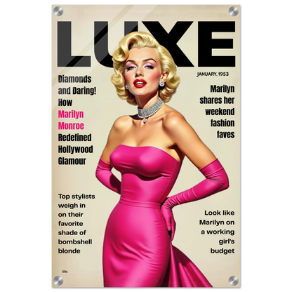 Marilyn Monroe Old Hollywood Art Print No Frame 40x60 cm 16x24″ Sleek Acrylic Print