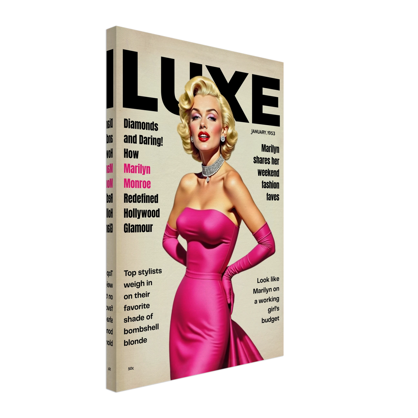 Marilyn Monroe Old Hollywood Art Print No Frame 40x60 cm 16x24″ Gallery Wrapped Canvas