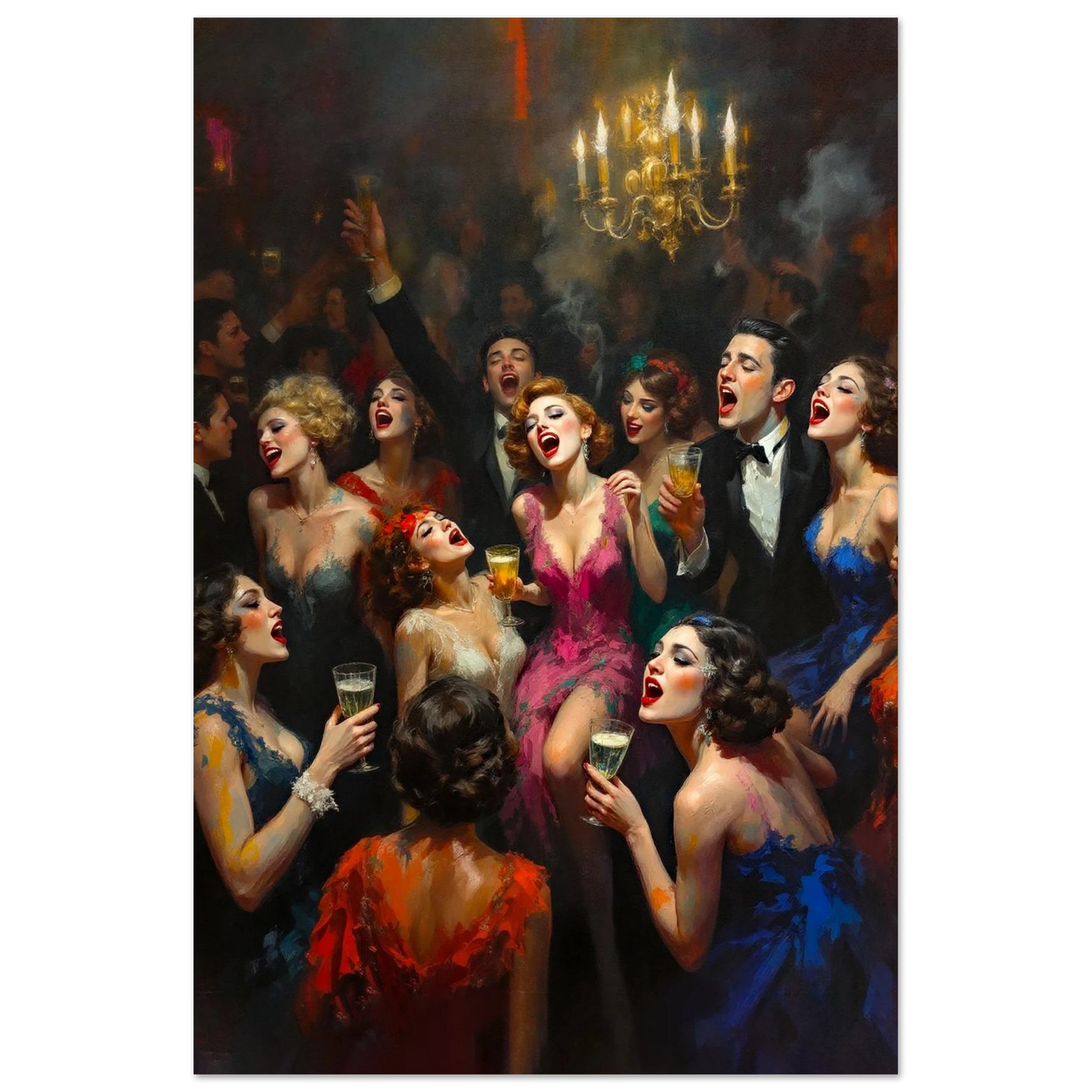 Gatsby Art Deco Speakeasy Art Print No Frame 40x60 cm 16x24″ Classic Matte Paper Poster