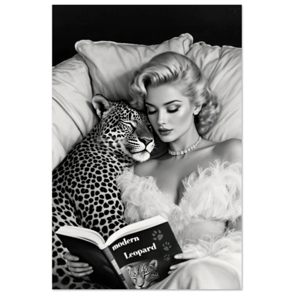Hollywood Starlet Leopard Cat Art Print 30x45 cm 12x18″ Museum-Quality Matte Paper Poster No Frame