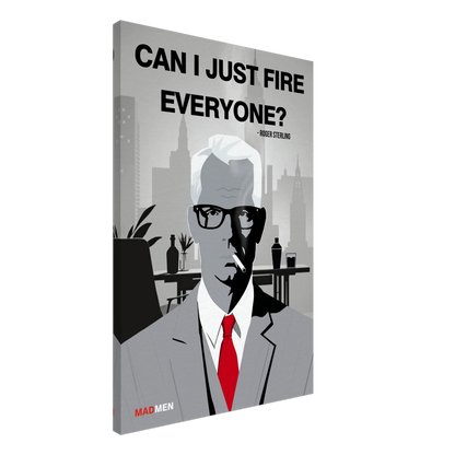 Roger Sterling Mad Men Quote Art Print No Frame 60x90 cm 24x36″ Gallery Wrapped Canvas