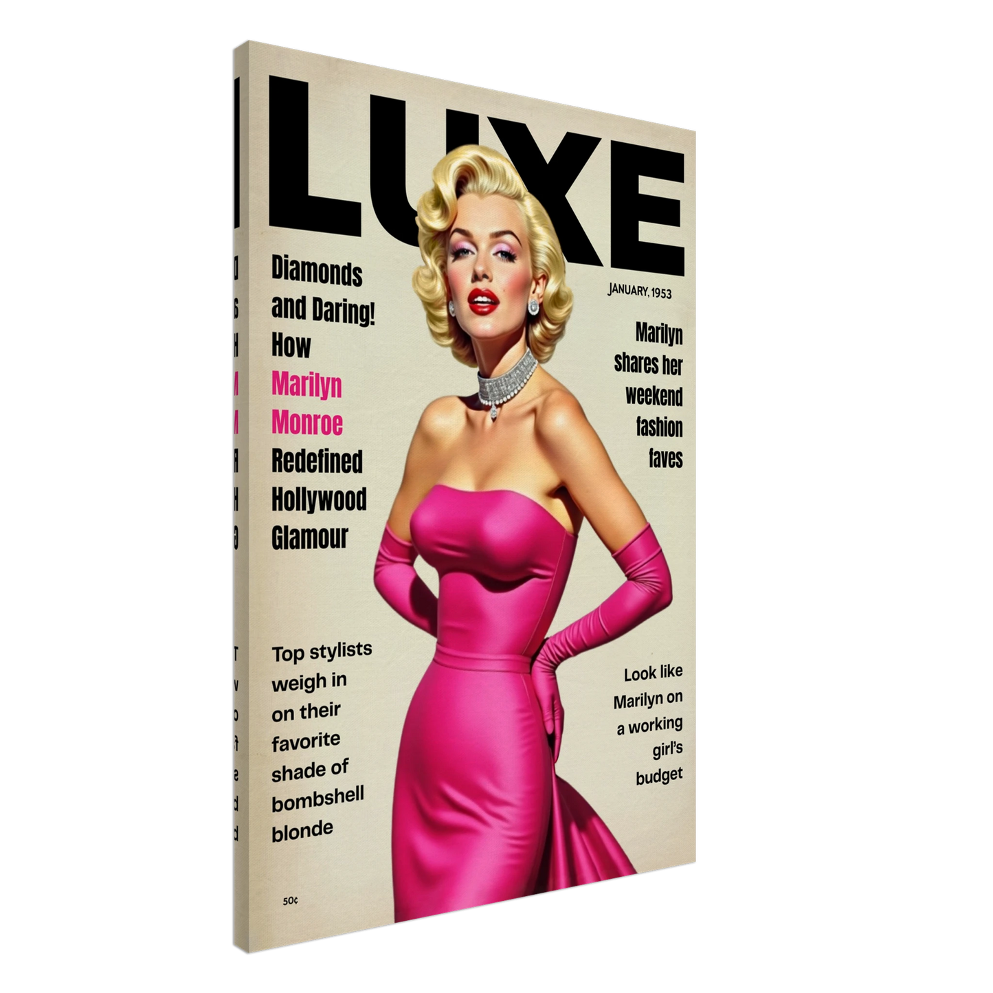 Marilyn Monroe Old Hollywood Art Print No Frame 70x100 cm 28x40″ Gallery Wrapped Canvas