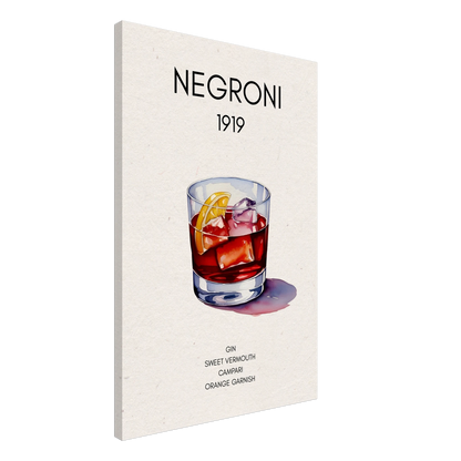 Negroni Cocktail Bar Art Print No Frame 60x90 cm 24x36″ Gallery Wrapped Canvas
