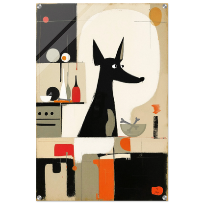 Modern Quirky Dog Lover Art Print No Frame 60x90 cm 24x36″ Sleek Acrylic Print