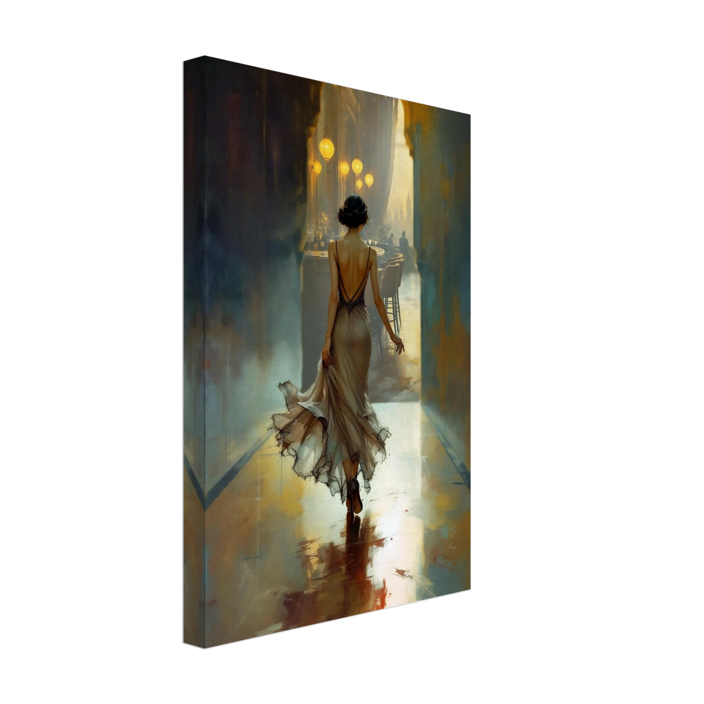 1920s Speakeasy Art Deco Print No Frame 30x45 cm 12x18″ Gallery Wrapped Canvas