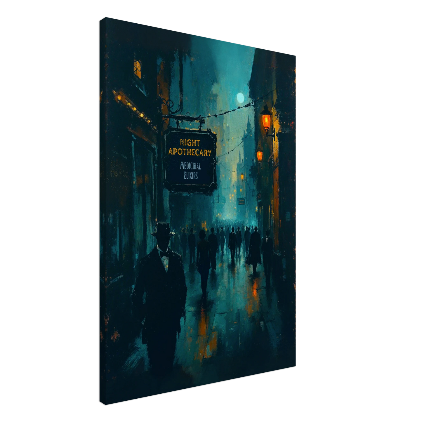 Prohibition Speakeasy Moody Nightlife Art Print No Frame 70x100 cm 28x40″ Gallery Wrapped Canvas