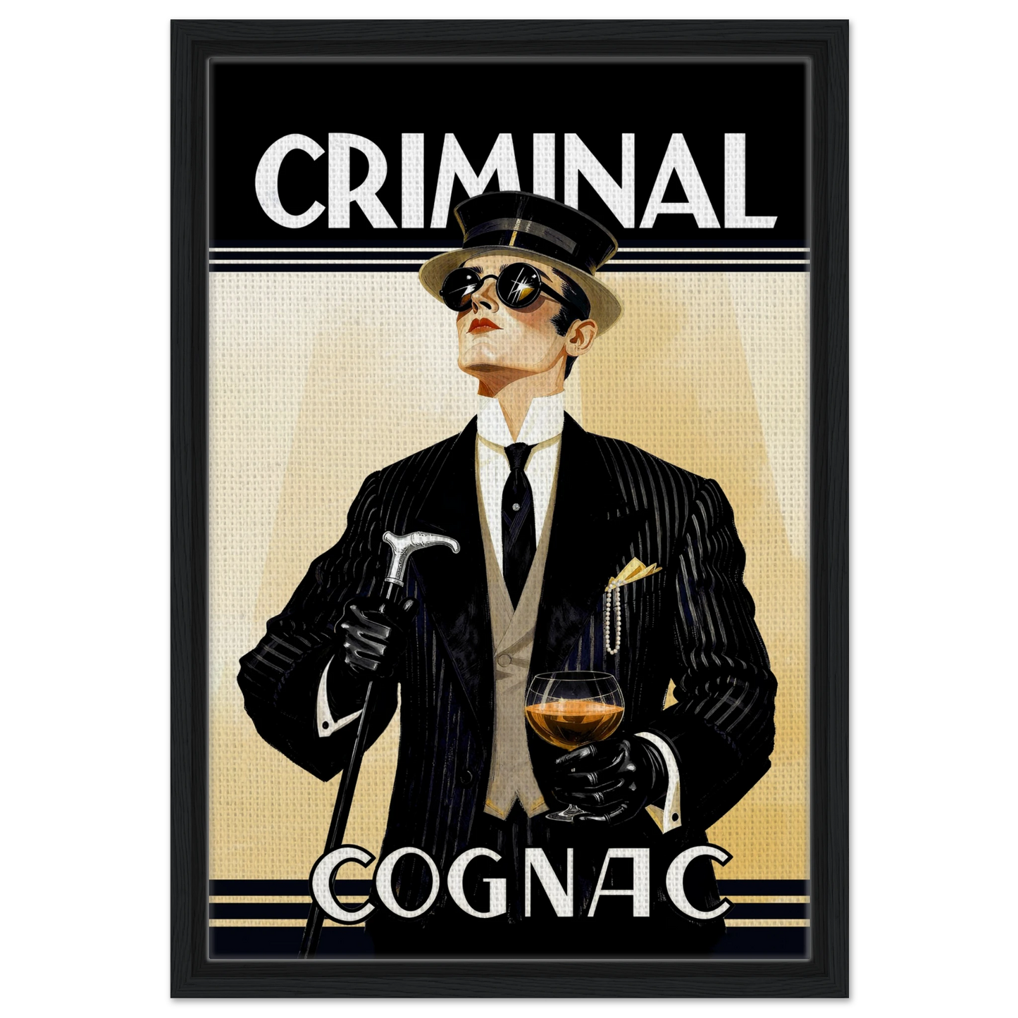 Criminal Cognac 1920s Art Deco Print