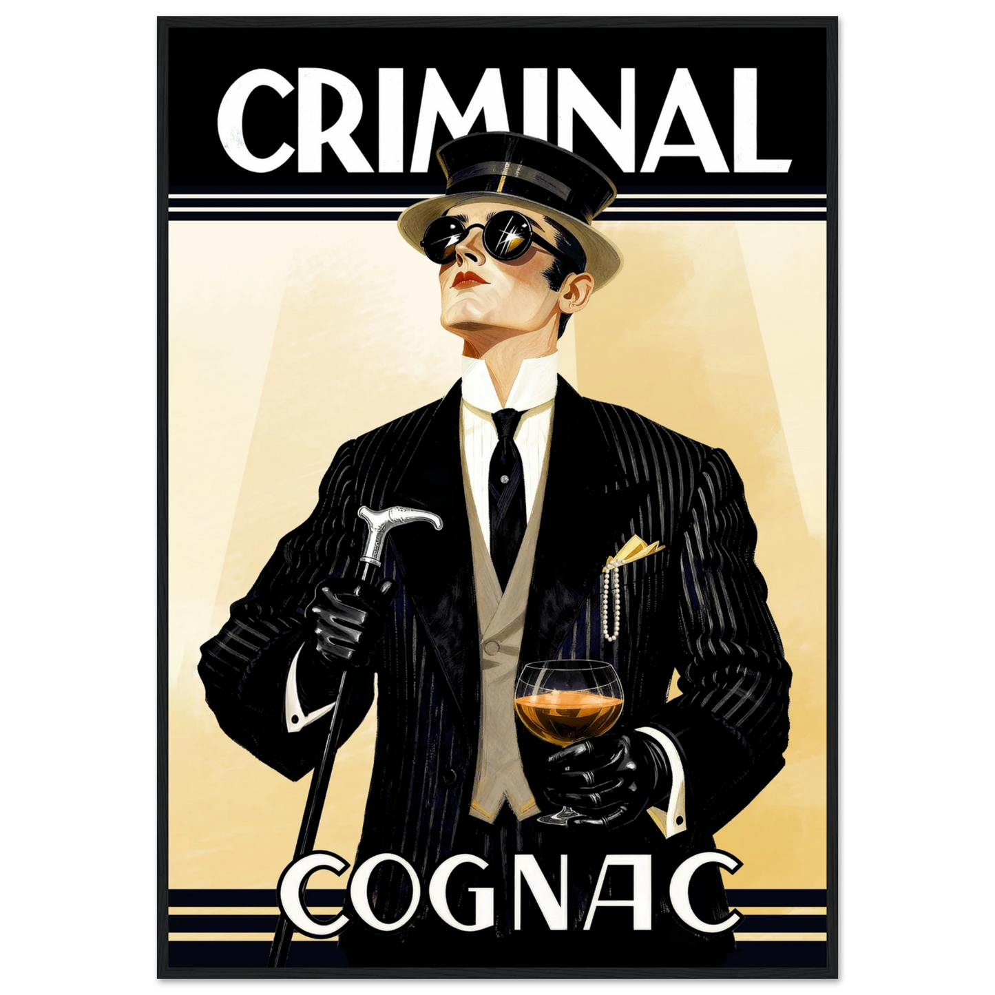 Criminal Cognac 1920s Art Deco Print