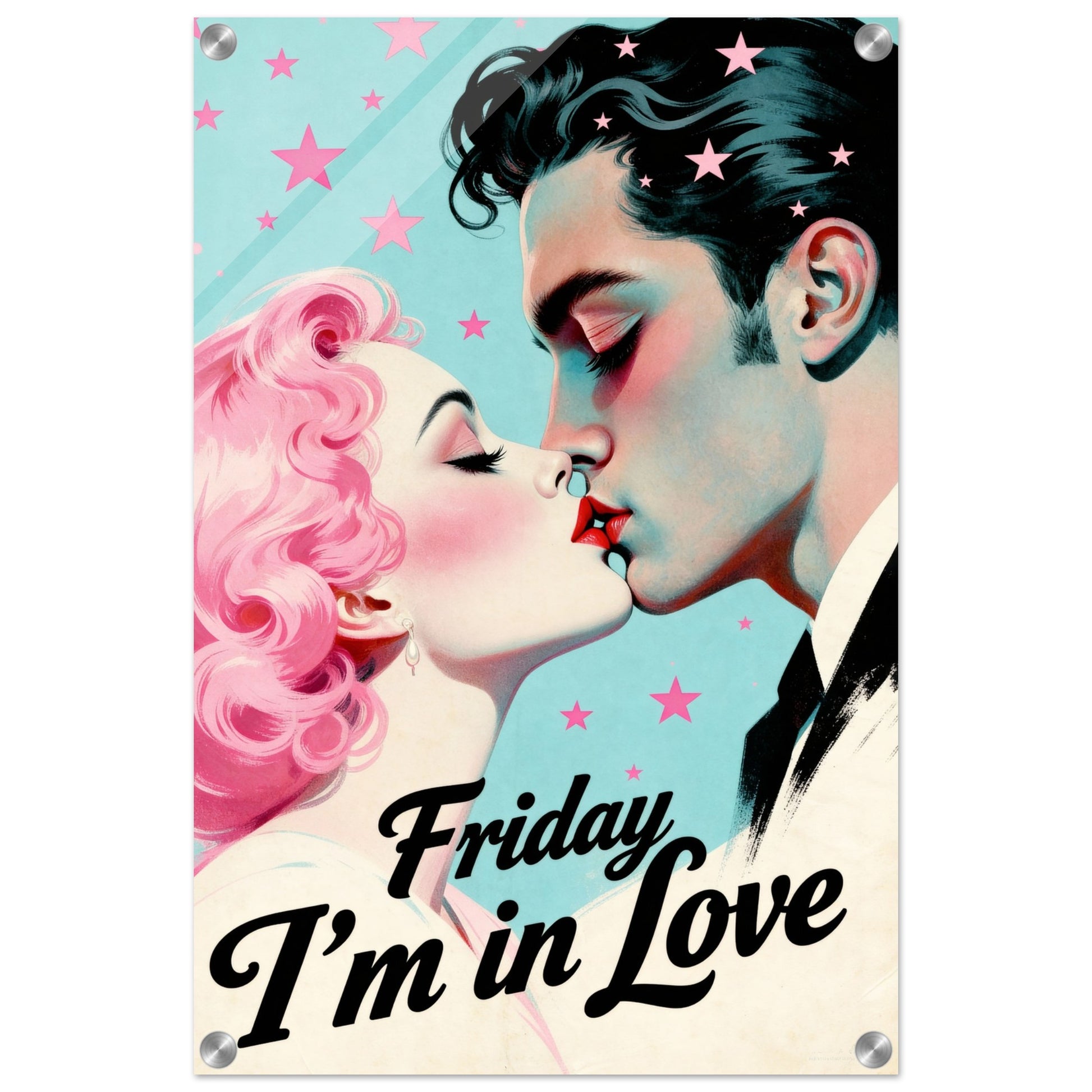 Friday I'm In Love - Retro Romantic Art Print