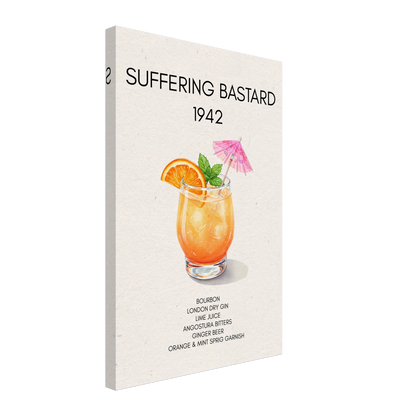 Suffering Bastard Tiki Cocktail Bar Poster Print No Frame 40x60 cm 16x24″ Gallery Wrapped Canvas