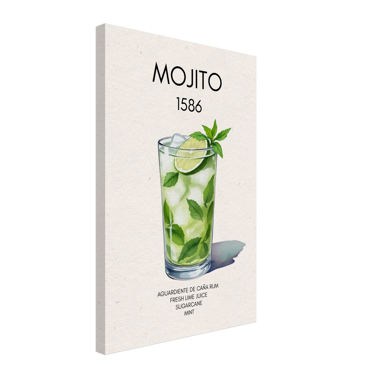 Mojito Cocktail Bar Poster Print No Frame 40x60 cm 16x24″ Gallery Wrapped Canvas