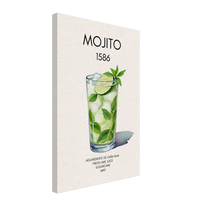 Mojito Cocktail Bar Art Print No Frame 40x60 cm 16x24″ Gallery Wrapped Canvas