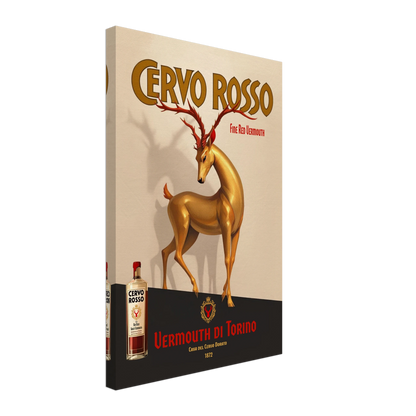 Art Deco Golden Deer Cocktail Bar Poster Print 40x60 cm 16x24″ Gallery Wrapped Canvas No Frame